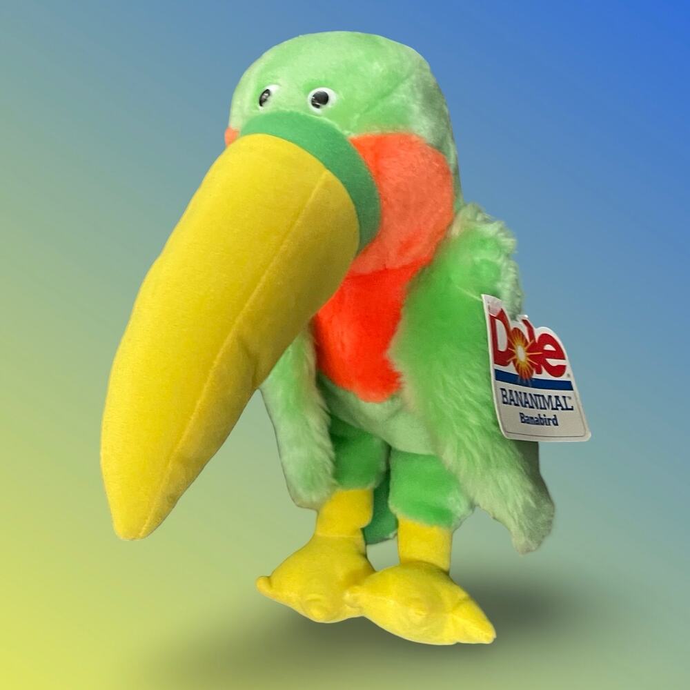 Dole Bananimal Banabird Toucan 11" Plush Stuffed Animal NWT Rare 1983 Vintage